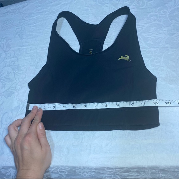 Tracksmith Allston Sports Bra Distance Running Nylon Black Longline Racerback - Picture 10 of 13
